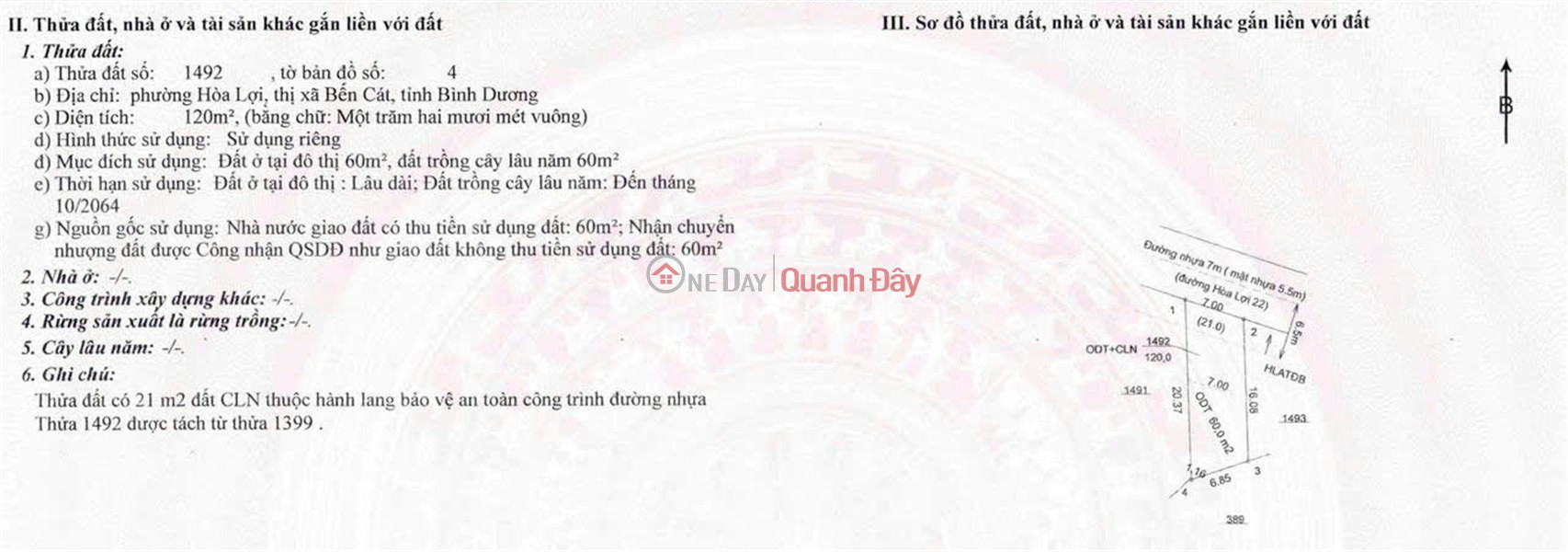 BEAUTIFUL LAND - GOOD PRICE - URGENT SALE Potential Land Lot in Hoa Loi Commune, Ben Cat, Binh Duong Sales Listings