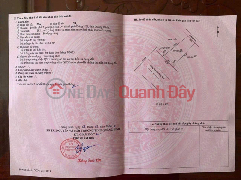 ĐẤT ĐẸP- GIÁ TỐT BÁN NHANH LÔ ĐẤT ĐẦU TƯ LÀ SINH LỜI TẠI phường Đồng Thuận, tp Quảng Trị ( Quảng Bình cũ) _0