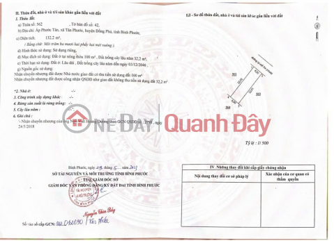 ĐẤT ĐẸP - GIÁ TỐT - Bán GẤP Lô Đất Tiềm Năng Tại Xã Tân Phước, Đồng Phú, Bình Phước _0
