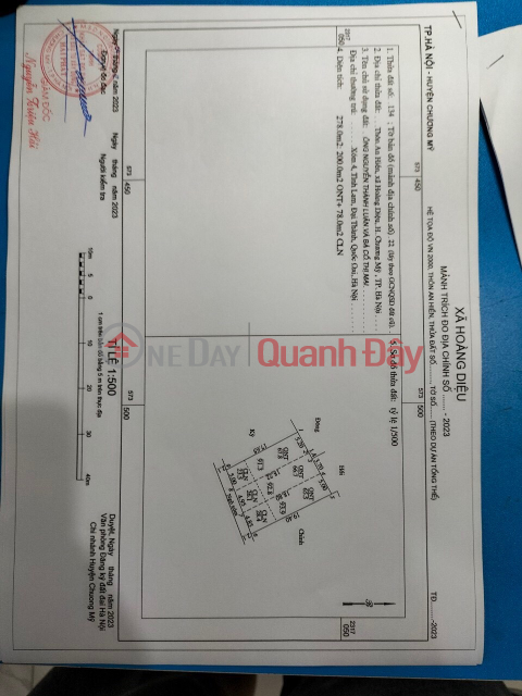 Rare earth in Trai Hien village - Hoang Dieu - Chuong My - Hanoi. Price is only 5xx million. _0