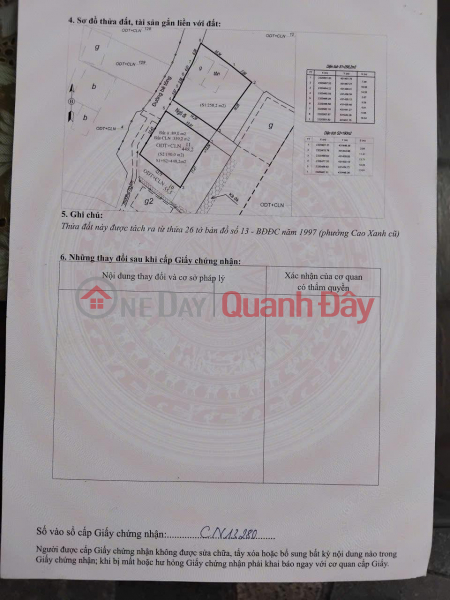 Selling a 62m2 plot of land at Alley 33 - Cao Xanh - Ha Long - Quang Ninh. Sales Listings