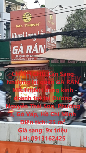 OWNER Can Sang Transfers MR.THINH's FRIED CHICKEN restaurant which is doing good business in Go Vap District - HCM Sales Listings