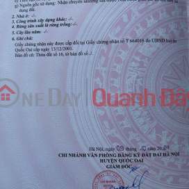 BÁN LÔ ĐẤT ĐẸP - VỊ TRÍ ĐẸP TẠI THÔN 7, XÃ PHÚ CÁT, QUỐC OAI, HÀ NỘI _0