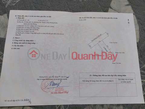 MẶT ĐƯỜNG HẢI PHƯƠNG – HẢI THÀNH 1, DƯƠNG KINH LÔ GÓC TRUNG TÂM – GIÁ CHỈ 3,5XX TỶ ZALO 0567 222 555 _0