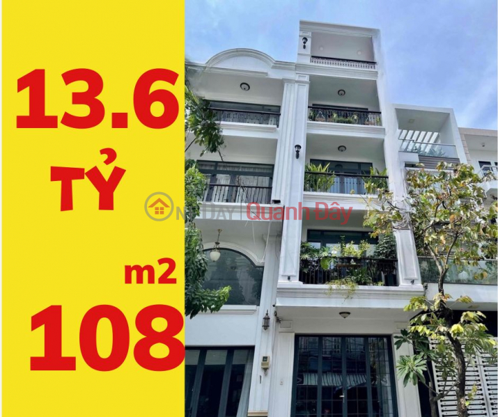 Bán Nhà 5 tầng Mặt Tiền Đường Số 2, 108m2, Giá 13.6 Tỷ, Phường Bình Thuận Quận 7, có thang máy Niêm yết bán