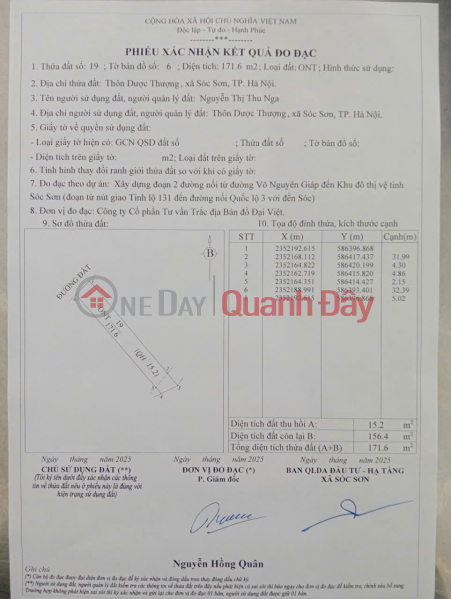 đ 1,87 tỷ Chính chủ cần bán lô đất vàng siêu đẹp tại Sóc Sơn - Giá chỉ 12 triệu m2 - Vị trí đắc địa