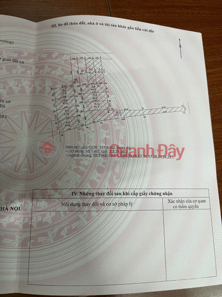 CHÍNH CHỦ CẦN BÁN 44 M2 ĐÂT SEN HỒ - LỆ CHI - GIA LÂM, GIÁ 2,65 TỶ, LH 0985865658 Niêm yết bán