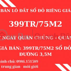 Selling a plot of land right near Provincial Road 354 and My Duc - An Lao Committee, area 75m2, price only 399 million\/lot. _0