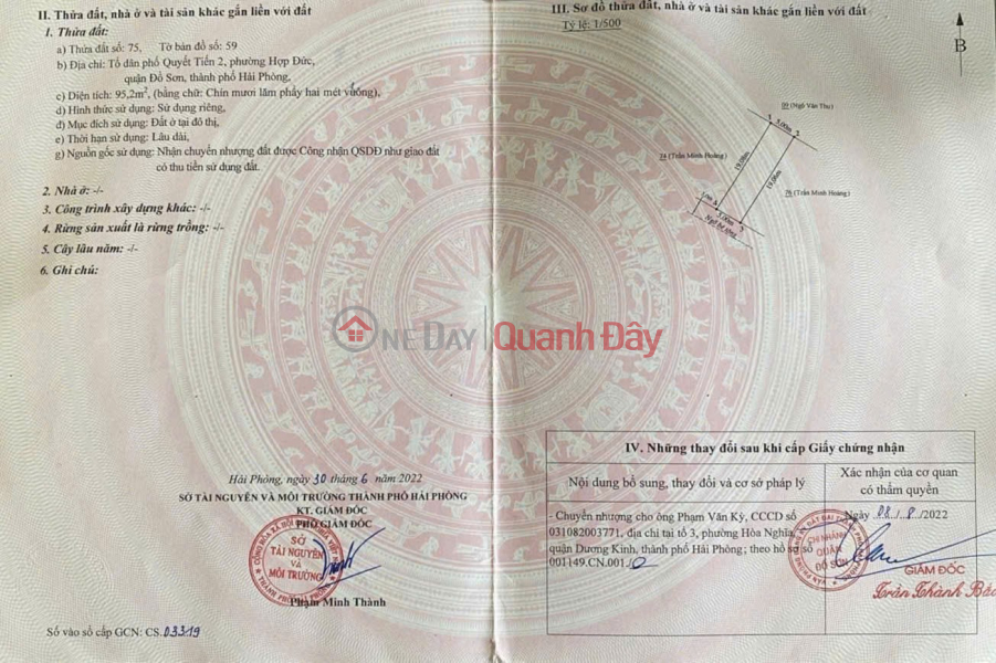 LAND FOR SALE IN QUYET TIEN 2 – HOP DUC – DO SON, 95M2, PRICE 9XX MILLION VND – RARE PLOT NEAR MARKET. ZALO 0567 222 555 Vietnam | Sales, đ 990 Million