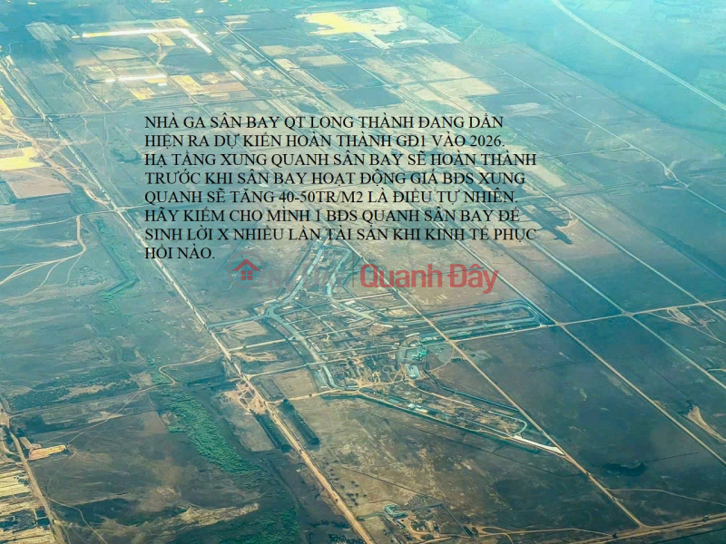 LONG THANH INTERNATIONAL AIRPORT LAND PRICE 1.9 BILLION, SHR, NEAR THE 2nd LARGEST INDUSTRIAL PARK IN DONG NAI Vietnam | Sales, ₫ 2 Billion
