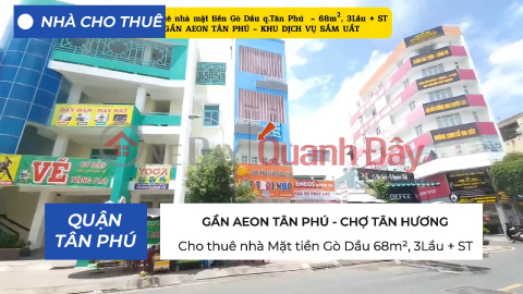 House for rent, Go Dau frontage, 68m², 3 floors - NEAR AEON TAN PHU _0