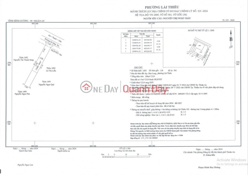 Property Search Vietnam | OneDay | Nhà ở, Niêm yết bán Đất thổ cư tại Phường Lái Thiêu, Thuận An, BD 2,8 tỷ/260m2