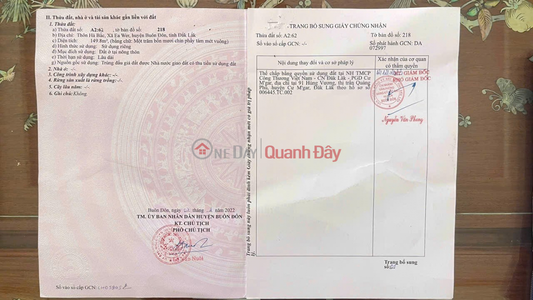 BEAUTIFUL LAND LOT - GOOD PRICE, owner needs to quickly sell a potential land lot in the Center of Old Buon Don District Sales Listings