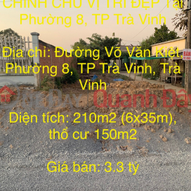 QUICK SALE OF PRIMARY LAND LOT WITH BEAUTIFUL LOCATION In Ward 8, Tra Vinh City _0