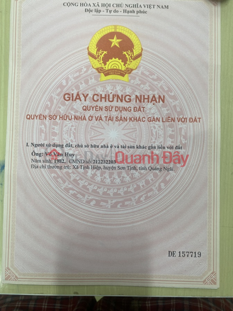 CHÍNH CHỦ CẦN BÁN NHANH LÔ ĐẤT Tại 123 Võ Nguyên Giáp, Xã Tịnh Hà, Huyện Sơn Tịnh, Quảng Ngãi _0