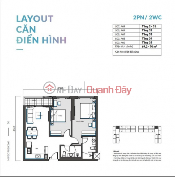 Property Search Vietnam | OneDay | Nhà ở Niêm yết bán BÁN GẤP CĂN HÔ CC Ở MIPEC RUBIK XUÂN THỦY, CĂN GÓC 70M2 2PN+2WC + 2 BAN CÔNG, GIÁ 4.65 TỶ