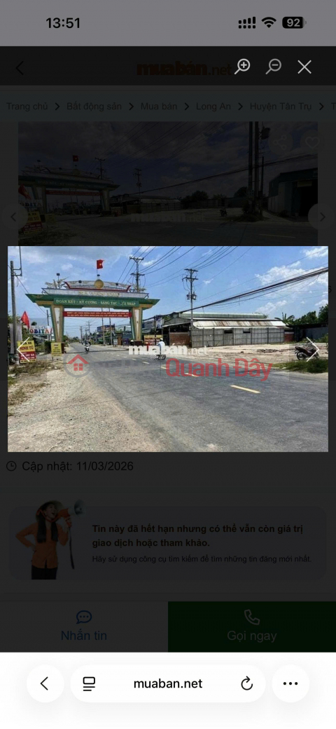 Land for sale on DT833 road frontage, price 10.5 billion VND (negotiable),1862.92 m2 (962.9 m2 residential land). _0