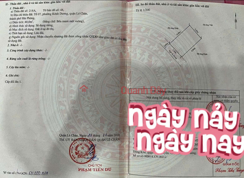 đ 3,45 tỷ | Nhà Hào Khê - Quán Nam, 40m 3 tầng, sát mặt đường, Giá 3.45 tỉ