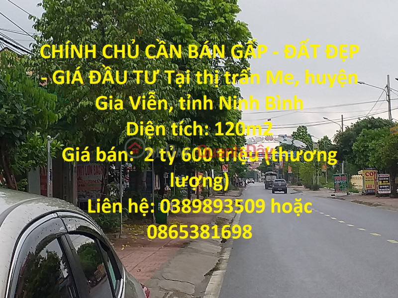 INVESTMENT PRICE IN Me Town, Gia Vien, FOR IMMEDIATE SALE - BEAUTIFUL LAND Sales Listings