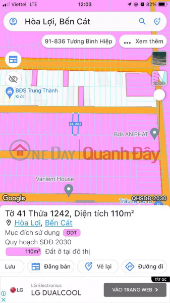 Property Search Vietnam | OneDay | Nhà ở Niêm yết bán, ĐẤT ĐẸP - GIÁ TỐT - Bán Nhanh Lô Đất Tại P. Hoà Lợi, TX. Bến Cát