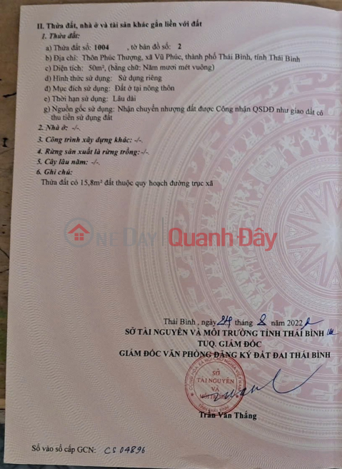 BEAUTIFUL LAND - GOOD PRICE, QUICK SALE, prime location land lot in Thai Binh city, Thai Binh province _0