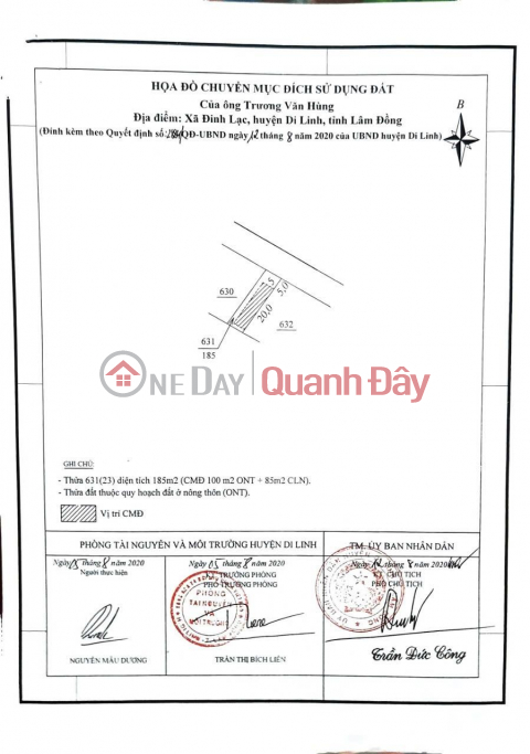 HOT HOT – URGENT SALE OF LAND LOT WITH FRONTAGE IN DINH LAC COMMUNE, DI LINH DISTRICT, LAM DONG _0