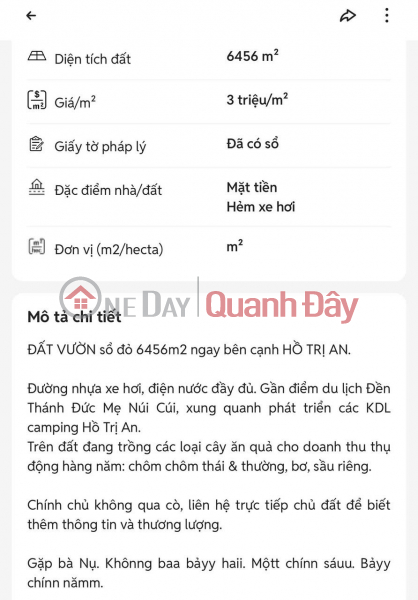 Property Search Vietnam | OneDay | Residential Sales Listings, BEAUTIFUL LAND - PROFITABLE INVESTMENT - Owner Sells Land Plot Next to Tri An Lake, Gia Tan 1 Commune, Thong Nhat