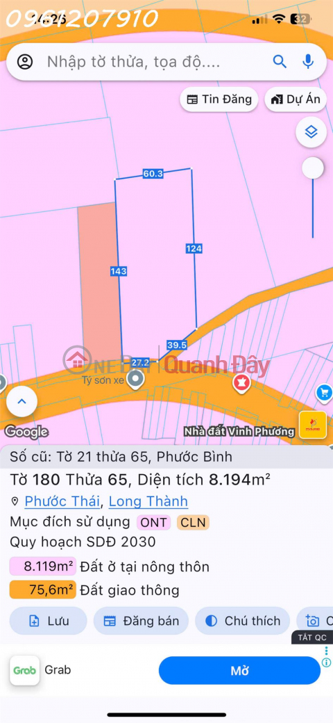 Land for sale in Phuoc Binh, Phuoc Thai commune, Dong Nai province, area 8194 m2, price 30 billion VND (negotiable). _0