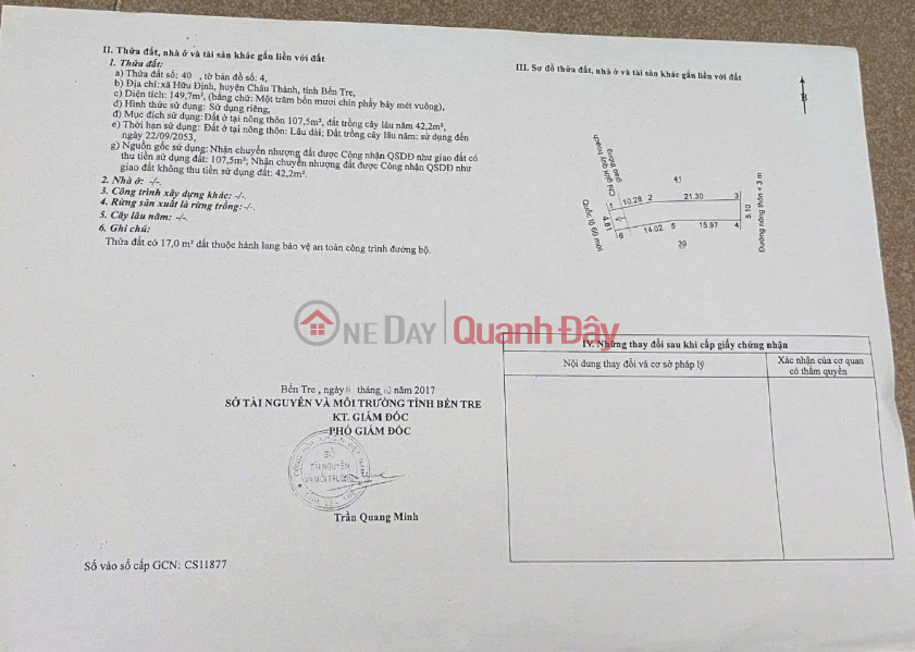 Property Search Vietnam | OneDay | Residential Sales Listings OWNER NEEDS TO SELL A HOUSE WITH TWO STREET FRONTAGES (front and back) RIGHT AT THE TUAN DAU INTERSECTION – NATIONAL HIGHWAY 60, CHAU THANH, BEN TRE