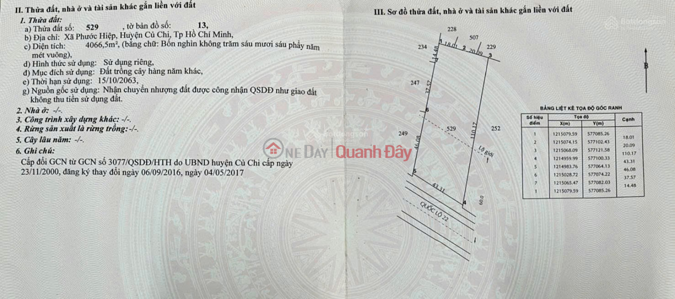 ĐẤT ĐẸP - GIÁ SIÊU TỐT - CHÍNH CHỦ Cần Bán Nhanh Lô Đất Vị Trí Tại Huyện Củ Chi, TP HCM Niêm yết bán