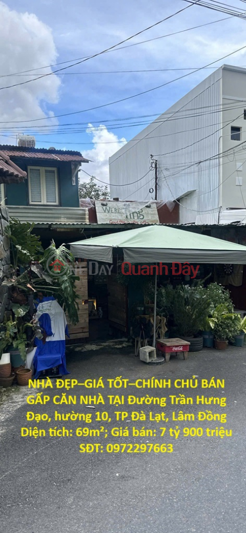 BEAUTIFUL HOUSE – GREAT PRICE – OWNER SELLING URGENTLY: House located on Tran Hung Dao Street, Ward 10, Da Lat City, Lam Dong Province. _0
