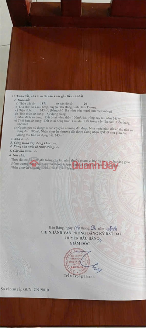 ĐẤT 2 MẶT TIỀN - ĐẦU TƯ SINH LỜI - Chính Chủ Cần Bán Tại Xã Lai Hưng, Bàu Bàng, Bình Dương _0