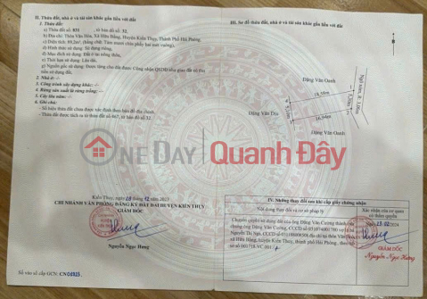 HOUSE FOR SALE NEAR MAIN ROAD HL405 – VAN HOA, HUU BANG, KIEN THUY, PRICE 1.4X BILLION, CAR CAN ACCESS THE HOUSE – ZALO 0567 222 _0