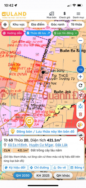 HOT HOT - CHÍNH CHỦ BÁN GẤP Lô Đất Xã Ea H\'Đinh, Huyện Cư M\'gar, Đắk Lắk. | Việt Nam Bán, đ 1,05 tỷ