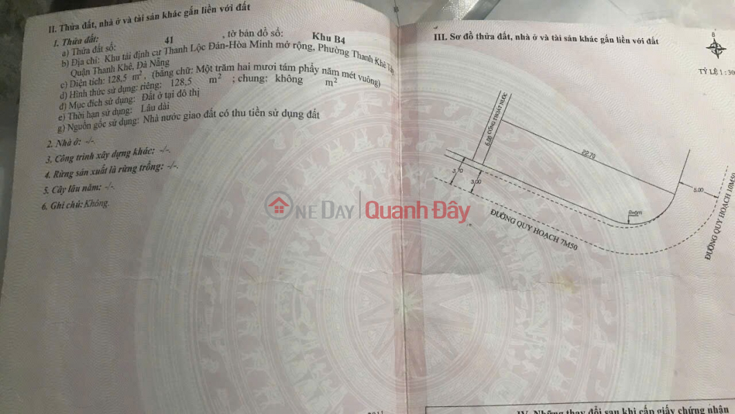 ĐẤT ĐẸP - Cần Bán 2 Lô Đất Mặt Tiền Đường Hồ Quý Ly và Nguyễn Thị Thập, Phường Thanh Khê, Đà Nẵng Niêm yết bán