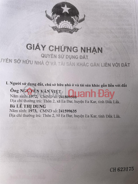 ĐẤT ĐẸP - Chính Chủ Cần Bán Lô Đất 2 Mặt Tiền Tại quốc lộ 26, Xã EaĐar, huyện EaKar, Đắk Lắk Niêm yết bán