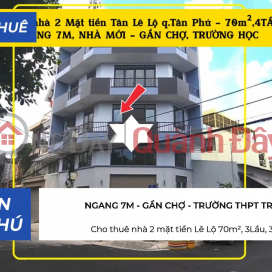 House for rent with 2 frontages on Le Lo, 70m², 3 floors, 30 million - 7m wide _0