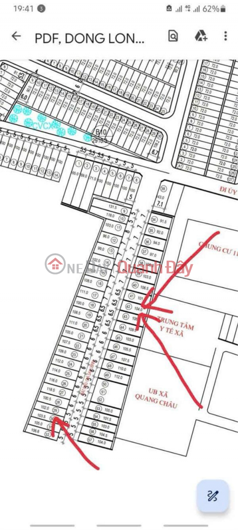 Owner selling auctioned land plot in Dong Van Quang Chau area, Dong Nho, area 104m², frontage 6.5m. _0