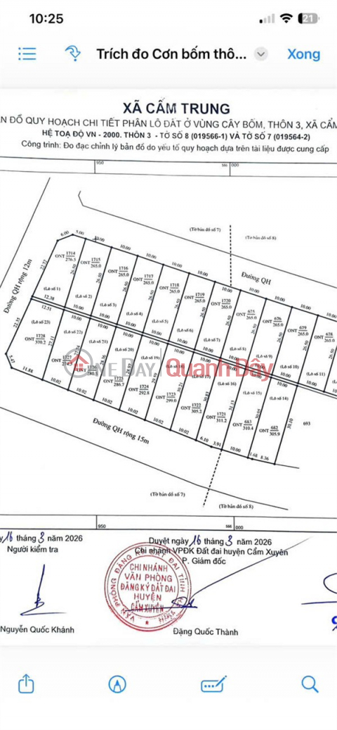 PRIME LAND – INVESTMENT PRICE – OWNER SELLING LOT 15 IN VILLAGE 3, CAM TRUNG, CAM XUYEN, HA TINH _0