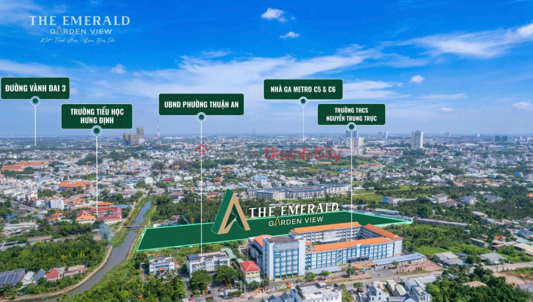 The Emerald Garden View chỉ 9 triệu/ tháng căn hộ 2PN mỡ sống xanh giửa Thuận An HCM Niêm yết bán
