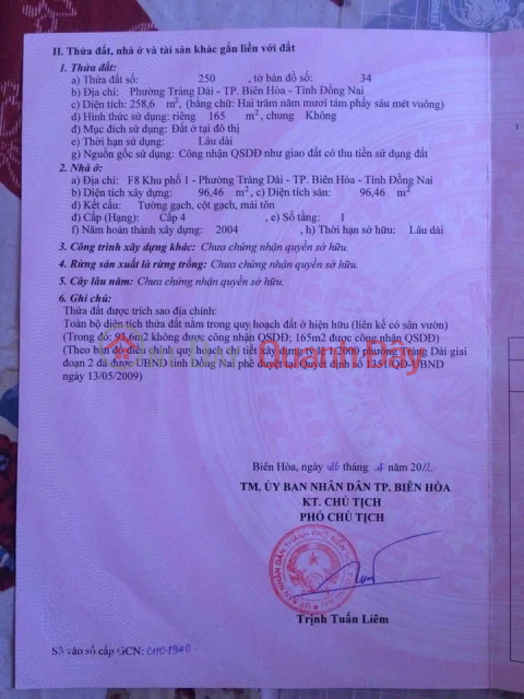 OWNER SELLING LAND AND HOUSE IN KP1, Trang Dai Ward, Bien Hoa City, Dong Nai Province _0