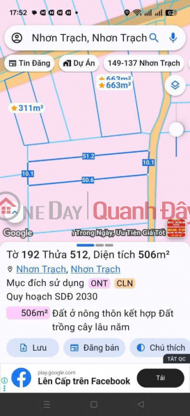 To 500 agents selling land plots in Nhon Trach Ward, Dong Nai City, commission fully received - Price only 12 million VND per square meter. | Vietnam | Sales | đ 6 Billion