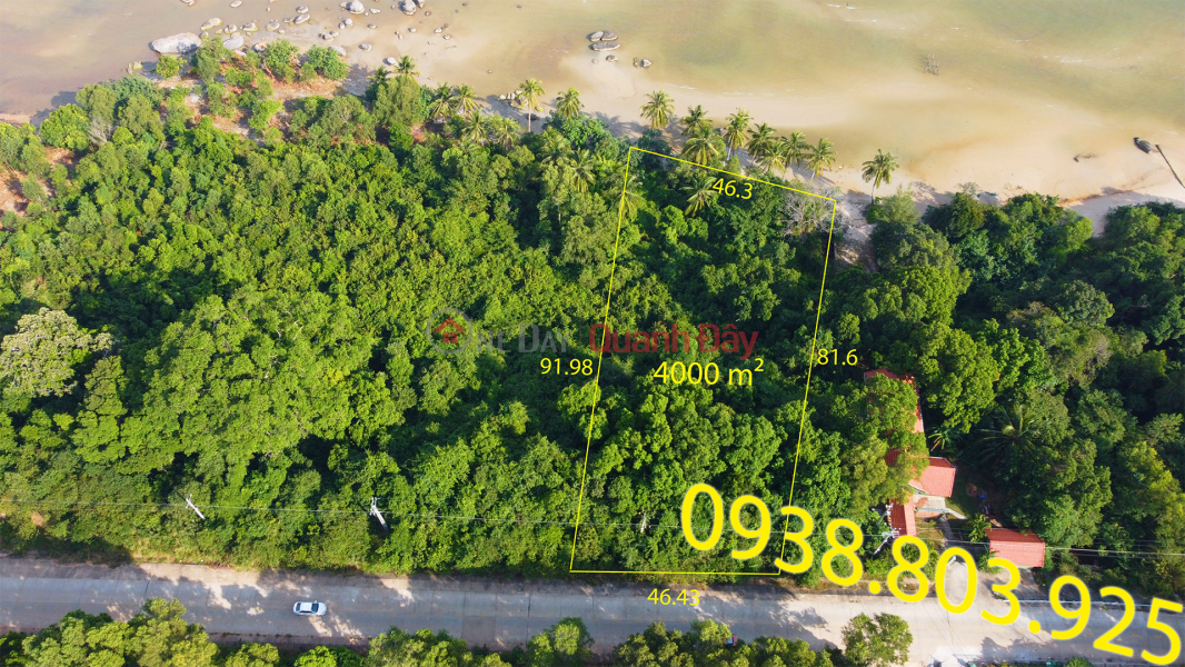 Property Search Vietnam | OneDay | Niêm yết bán | Bán 4000m2 - 18 triệu/m2 đất biển hàm ninh phú quốc 0938 803 925