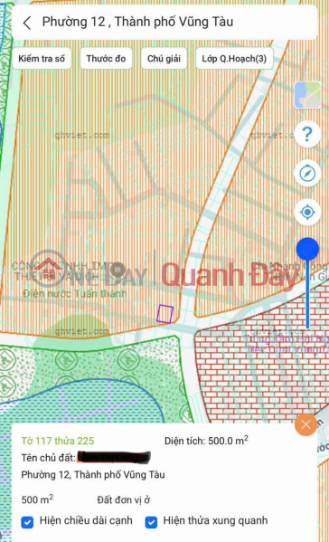 Property Search Vietnam | OneDay | Niêm yết bán CẦN BÁN GẤP ĐẤT NỀN 500m² – PHƯỜNG PHƯỚC THẮNG (P.12 CŨ),TP. HỒ CHÍ MINH (VŨNG TÀU CŨ)