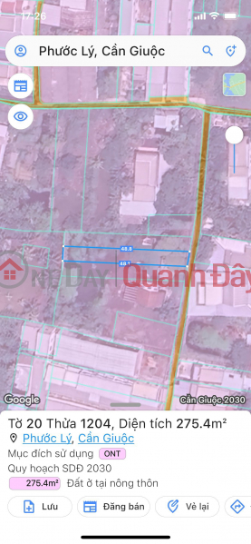 Property Search Vietnam | OneDay | Residential, Sales Listings, BEAUTIFUL LAND - OWNERS FAST SELLING LOT OF LAND BOUNDING SAIGON - Location In Phuoc Ly, Can Giuoc, Long An