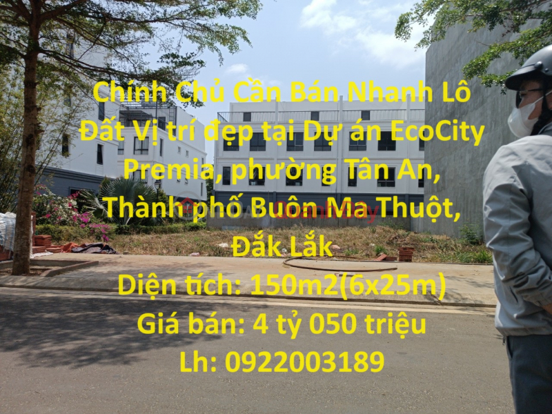 Owner Needs To Sell Land Plot Quickly Beautiful location in Buon Ma Thuot City, Dak Lak Province Sales Listings