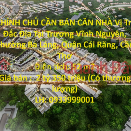 OWNER NEEDS TO SELL A HOUSE Prime Location In Cai Rang District, Can Tho _0