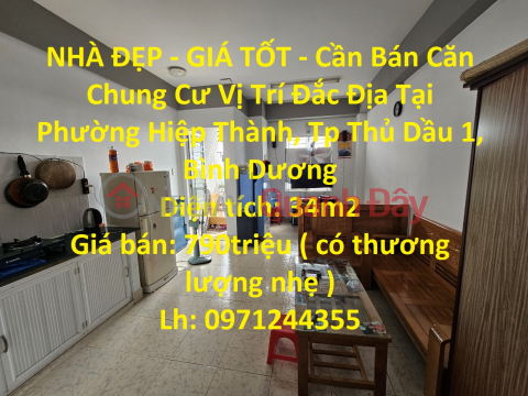 NHÀ ĐẸP - GIÁ TỐT - Cần Bán Căn Chung Cư Vị Trí Đắc Địa Tại Phường Hiệp Thành, Tp Thủ Dầu 1, Bình Dương _0