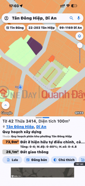 đ 6,25 tỷ HOT HOT - CHÍNH CHỦ CẦN BÁN CĂN NHÀ 1 TRỆT 1 LẦU Ở Tân Long, P. Tân Đông Hiệp, TP. Dĩ An, Bình Dương