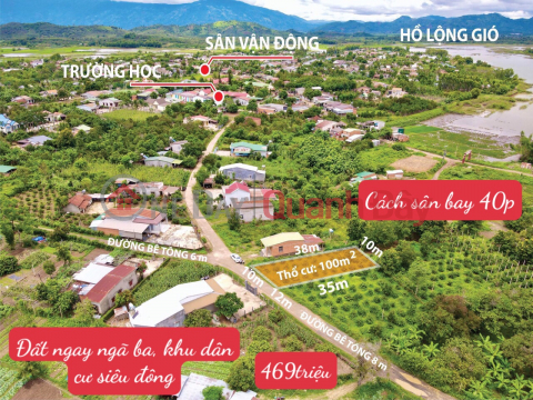Land for sale in Dak Lak, Near Market, Near Residential Area, School 380m2, Full Tho, SHR, Only 4... _0